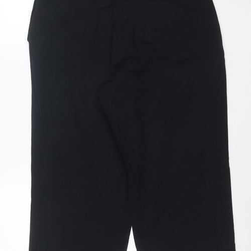 Karen Scott Women Black Capri Activewear Trousers M Cotton Stretch