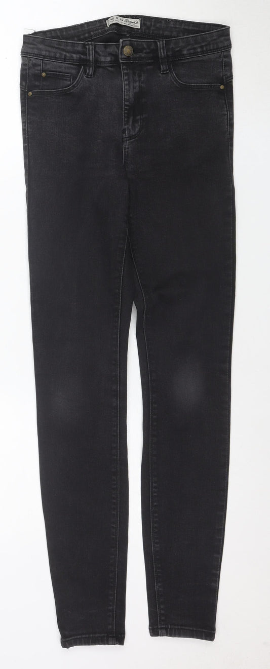 Denim Co. Womens Black Skinny Jeans Size 12 Slim Fit Stretch Denim