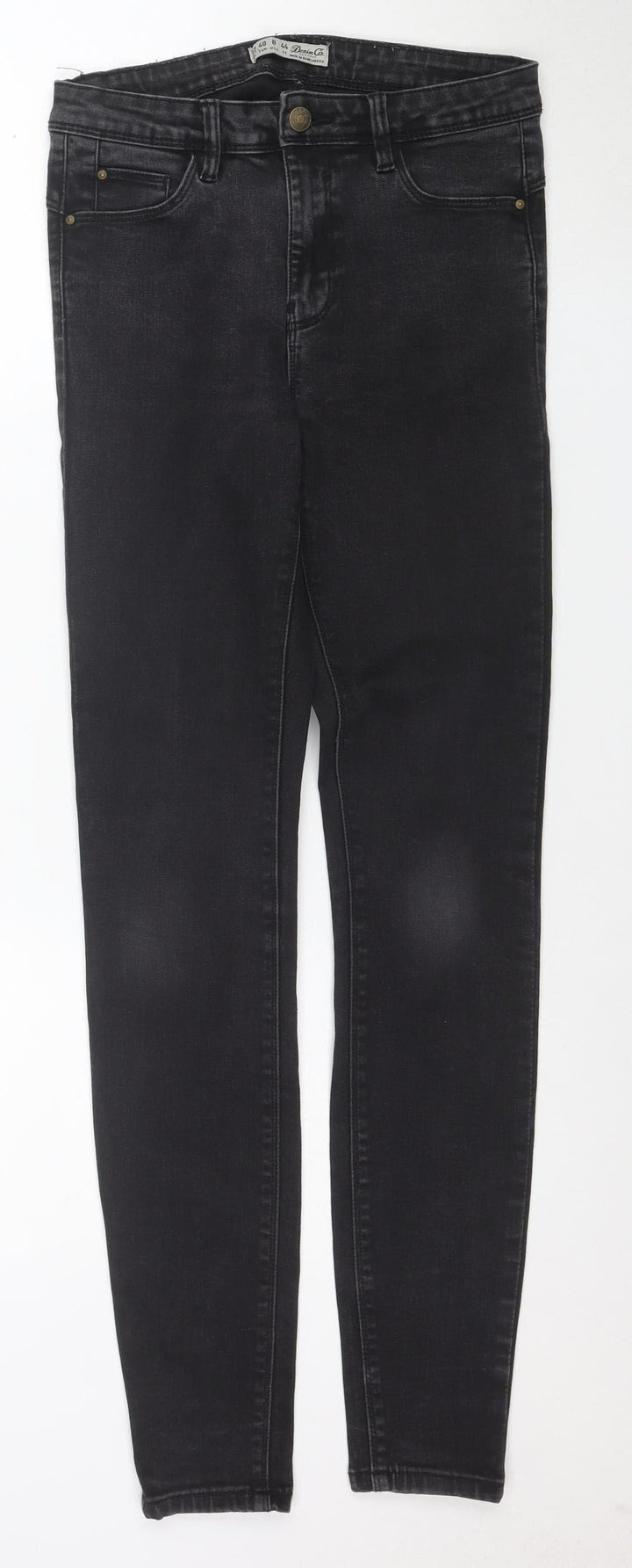 Denim Co. Womens Black Skinny Jeans Size 12 Slim Fit Stretch Denim