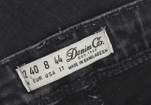 Denim Co. Womens Black Skinny Jeans Size 12 Slim Fit Stretch Denim