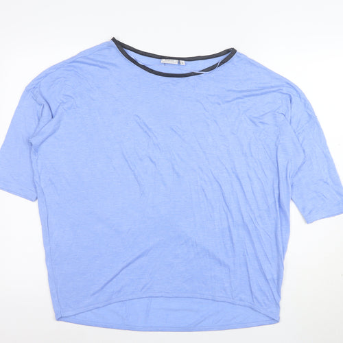 Atmosphere Women Blue XL Relaxed Fit Short Sleeve Jersey T-Shirt
