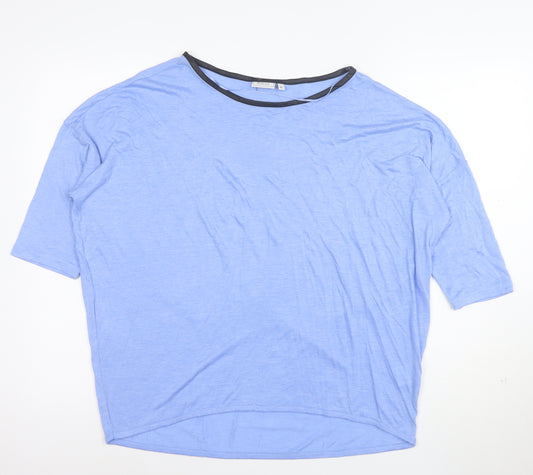 Atmosphere Women Blue XL Relaxed Fit Short Sleeve Jersey T-Shirt