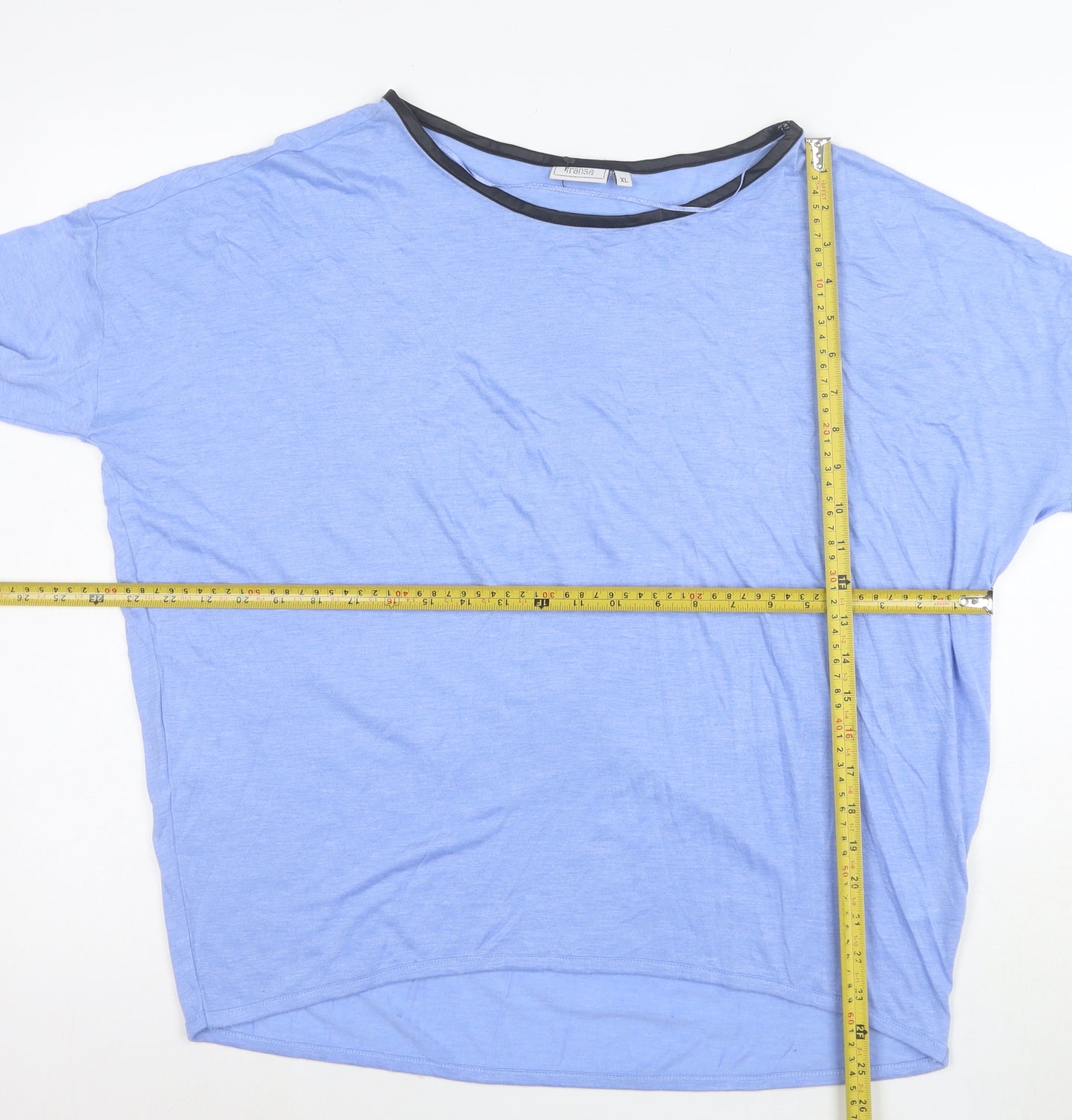 Atmosphere Women Blue XL Relaxed Fit Short Sleeve Jersey T-Shirt