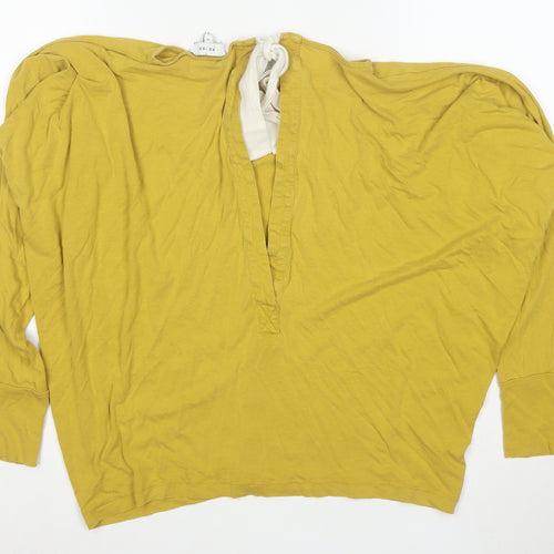 Reiss Women's Yellow Cotton Elastane Tunic Blouse Size S