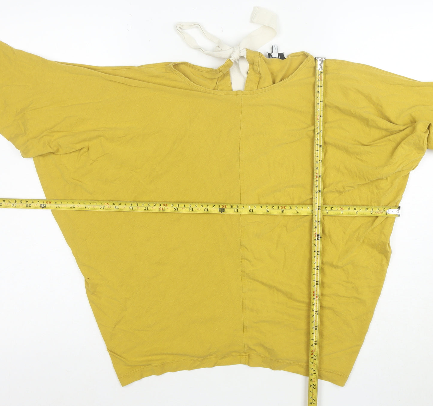 Reiss Women's Yellow Cotton Elastane Tunic Blouse Size S