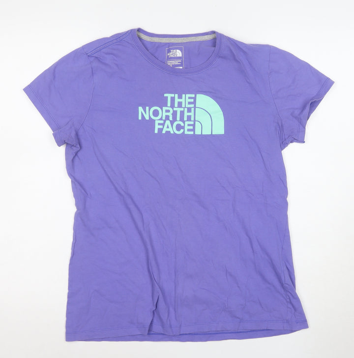 The North Face Women's Purple Classic Fit Cotton T-Shirt Size L