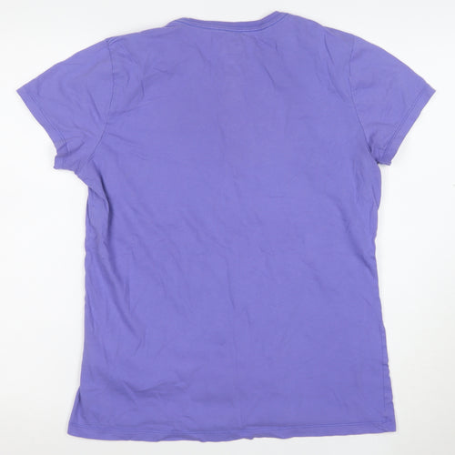 The North Face Women's Purple Classic Fit Cotton T-Shirt Size L