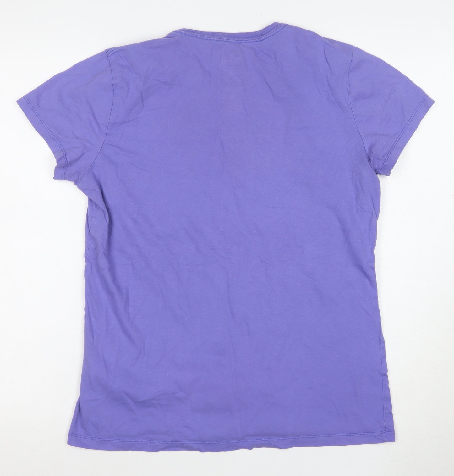 The North Face Women's Purple Classic Fit Cotton T-Shirt Size L