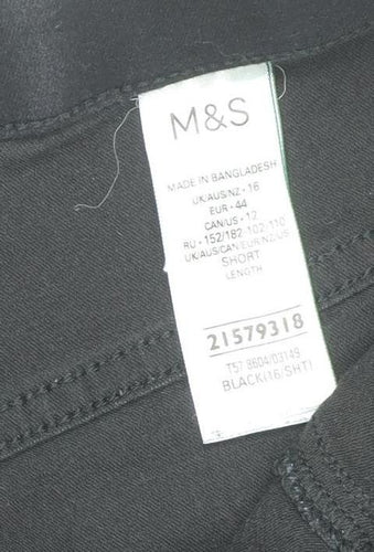 Marks and Spencer Women’s Black Jegging Jeans Size 16 Short Stretch Denim