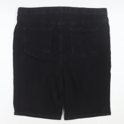 Papaya Denim Womens Black Size 16 Bermuda Shorts Stretch Cotton Blend