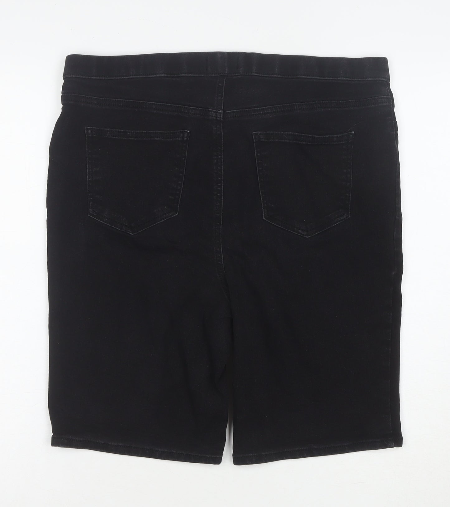 Papaya Denim Womens Black Size 16 Bermuda Shorts Stretch Cotton Blend