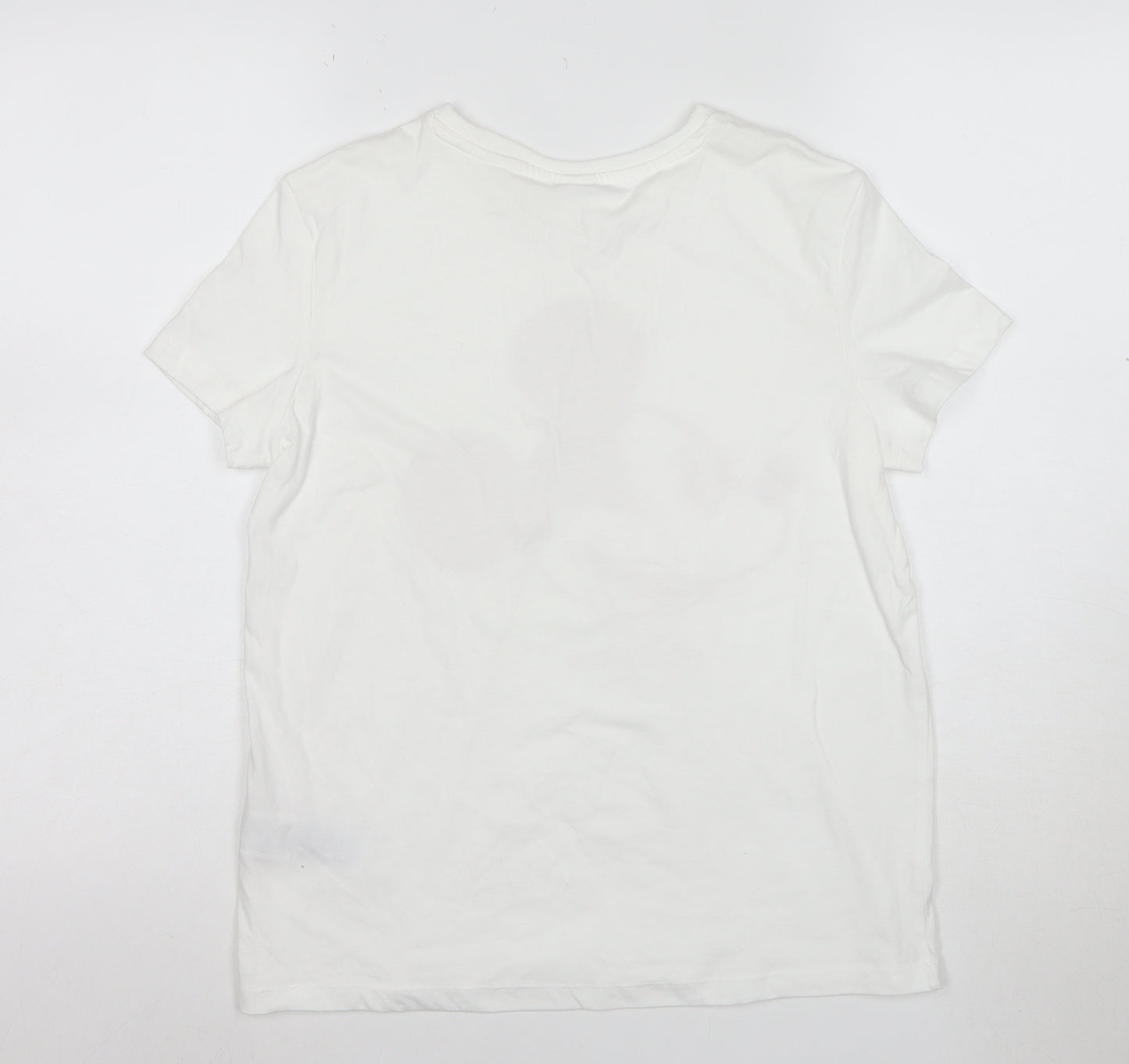Disney Women’s White Mickey Mouse Short Sleeve Cotton T-Shirt S