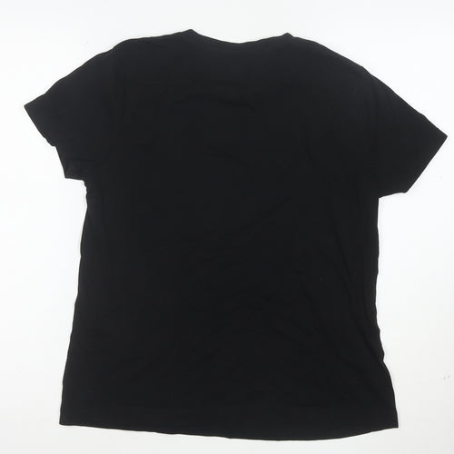 DKNY Jeans Women's Black Cotton Crew Neck T-Shirt Size M