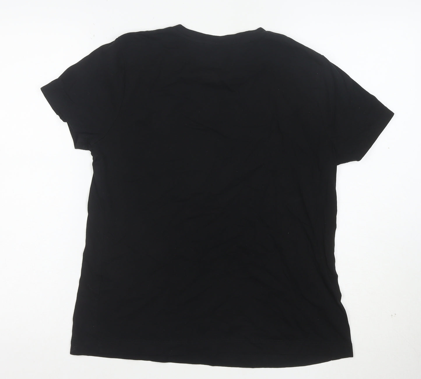 DKNY Jeans Women's Black Cotton Crew Neck T-Shirt Size M