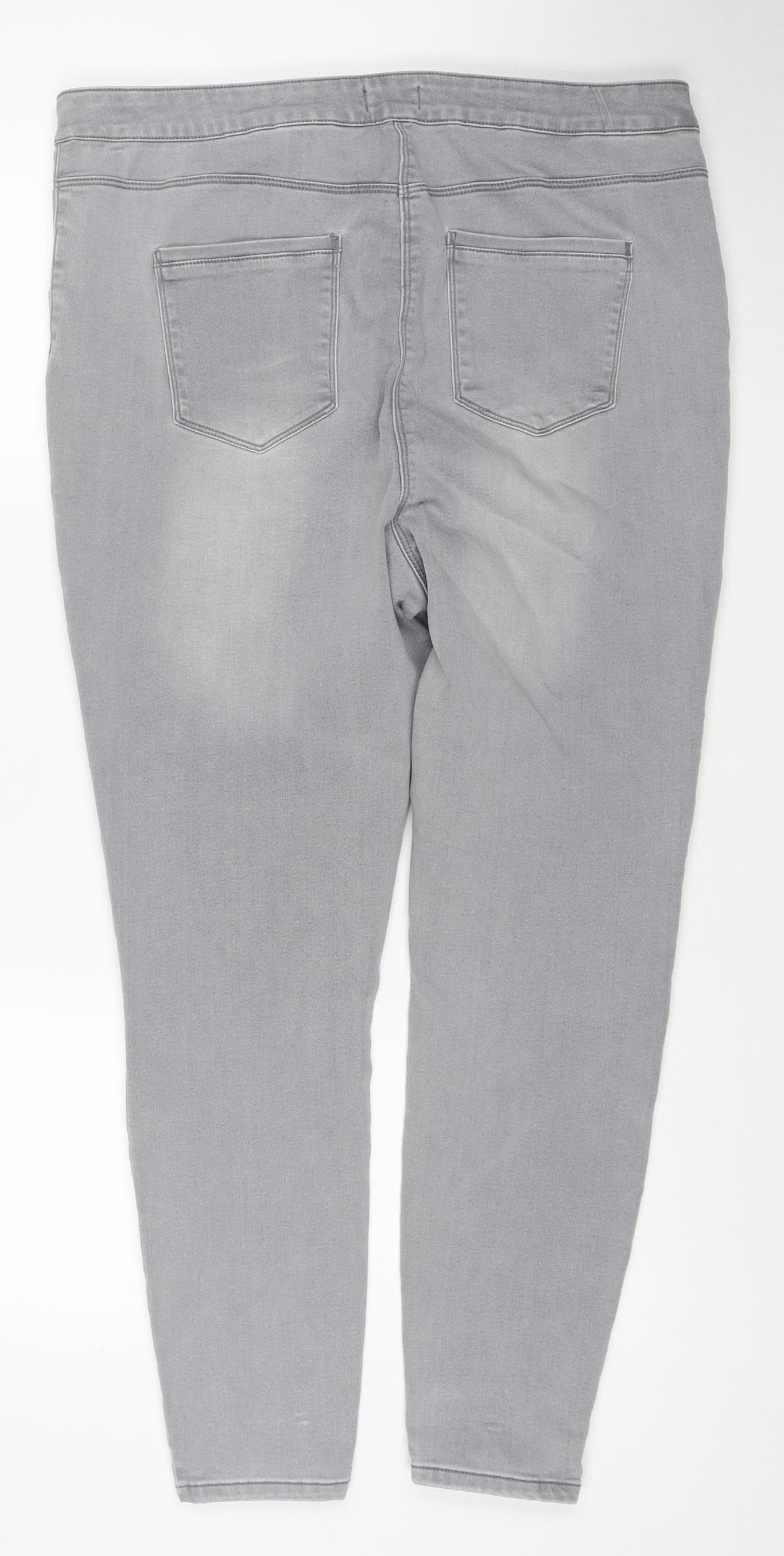 Papaya Women Grey Stretch Skinny Jeans Size 20