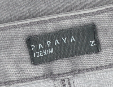 Papaya Women Grey Stretch Skinny Jeans Size 20