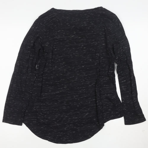 SoulCal & Co Womens Black Long Sleeve Graphic T-Shirt Size 12