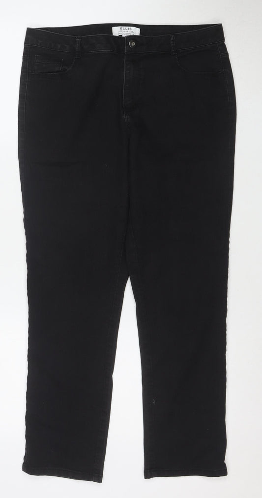 Dorothy Perkins Women's Black Ellis Skinny Jeans Size 14S Cotton Blend