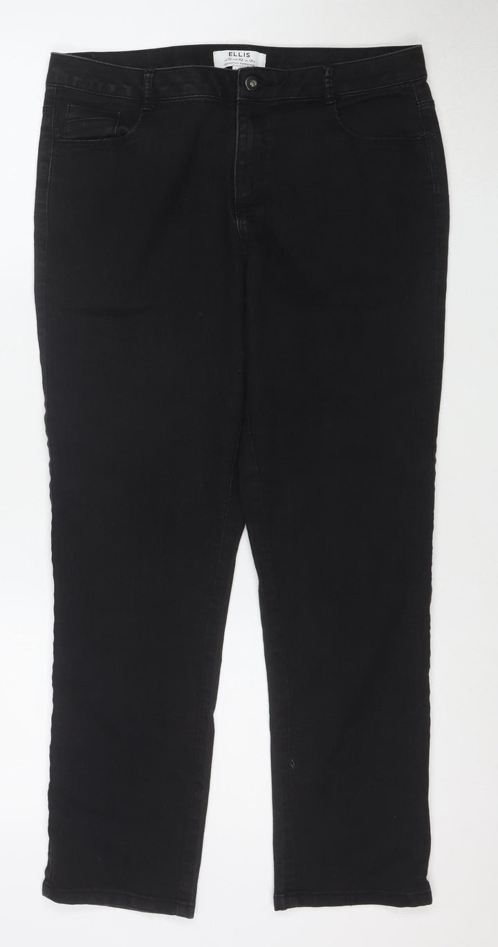 Dorothy Perkins Women's Black Ellis Skinny Jeans Size 14S Cotton Blend