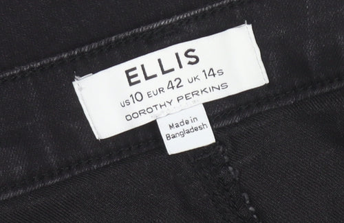Dorothy Perkins Women's Black Ellis Skinny Jeans Size 14S Cotton Blend