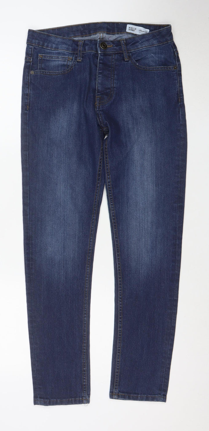 Denim Co. Women's Blue Skinny Jeans W30 L30 Cotton Blend