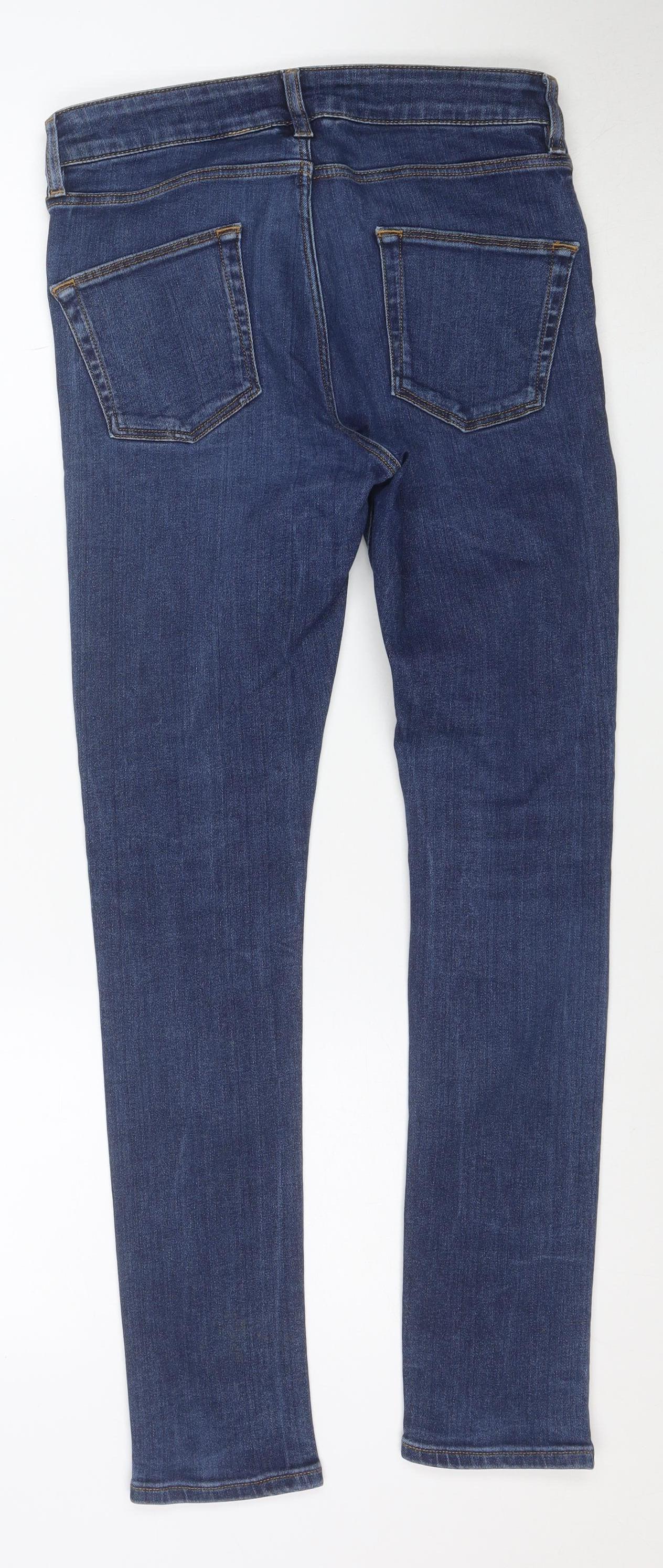 ASOS Womens Blue Skinny Jeans W30 L30 Stretch Denim Classic Fit
