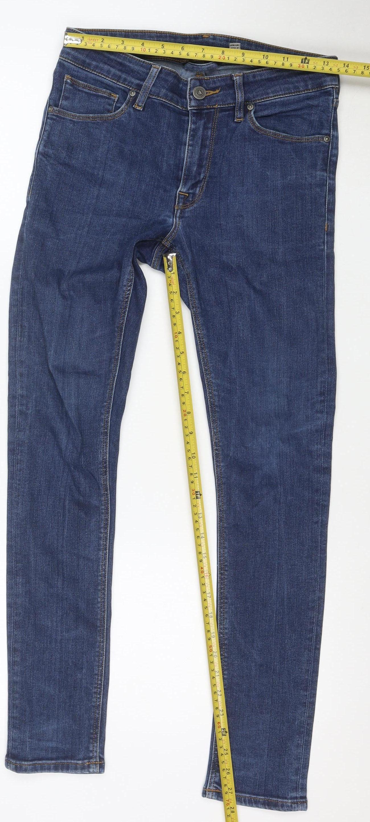 ASOS Womens Blue Skinny Jeans W30 L30 Stretch Denim Classic Fit