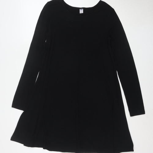 Old Navy Women’s Black Jersey A-Line Dress Size M Long Sleeve