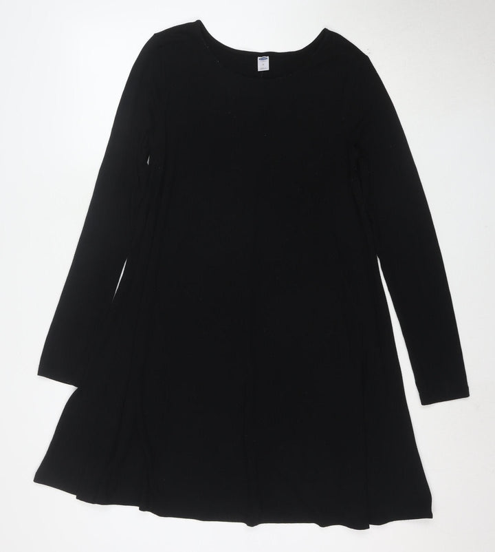 Old Navy Women’s Black Jersey A-Line Dress Size M Long Sleeve