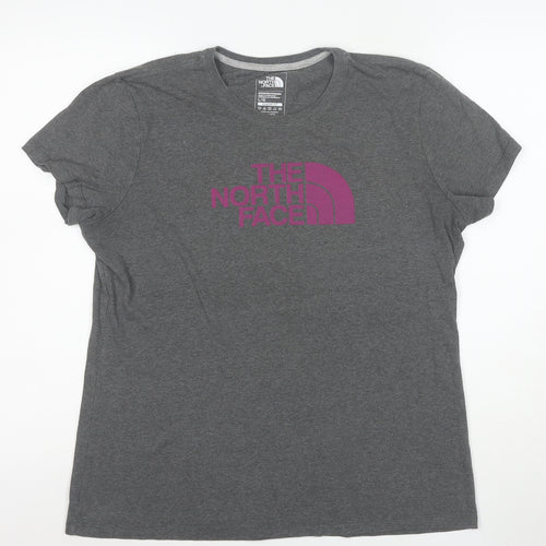The North Face Womens Grey Classic Fit Short Sleeve T-Shirt L
