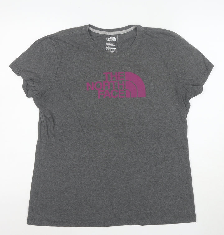 The North Face Womens Grey Classic Fit Short Sleeve T-Shirt L