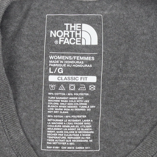 The North Face Womens Grey Classic Fit Short Sleeve T-Shirt L