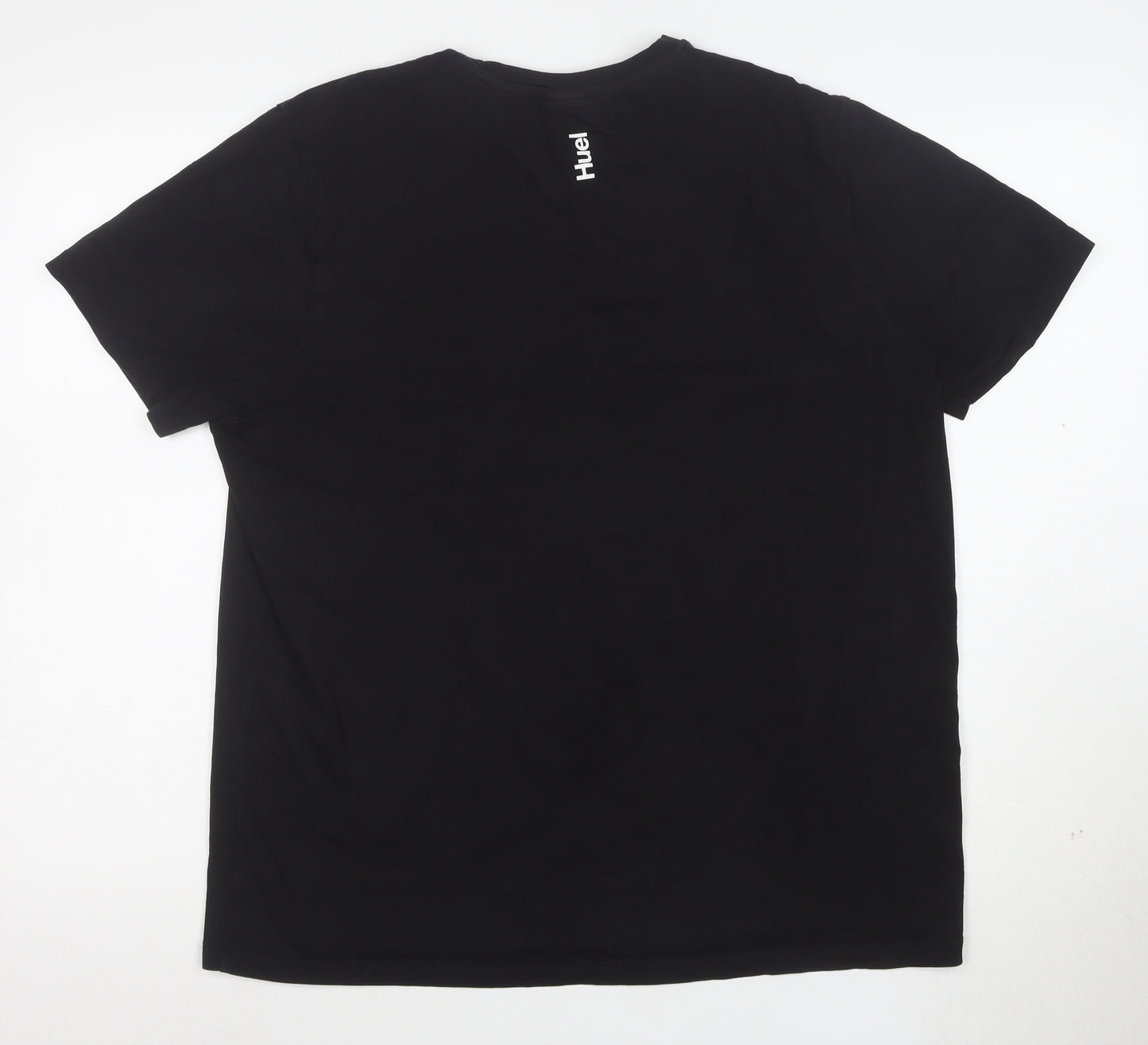Huel Men's Black Large Crew Neck Short Sleeve Cotton T-Shirt
