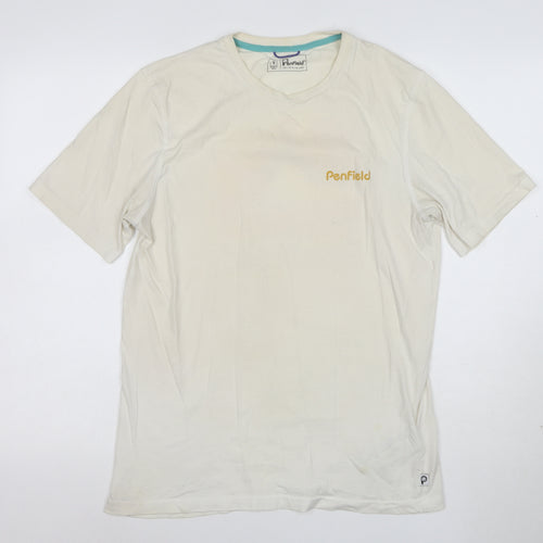 Penfield Men's Beige Graphic Print Cotton T-Shirt Size S