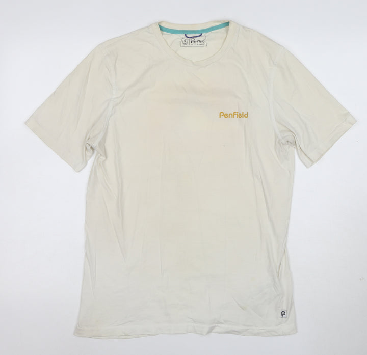 Penfield Men's Beige Graphic Print Cotton T-Shirt Size S
