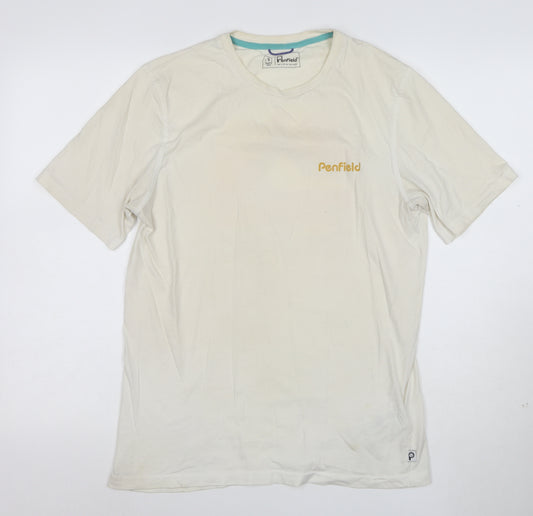 Penfield Men's Beige Graphic Print Cotton T-Shirt Size S