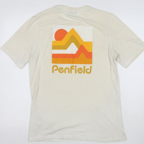 Penfield Men's Beige Graphic Print Cotton T-Shirt Size S