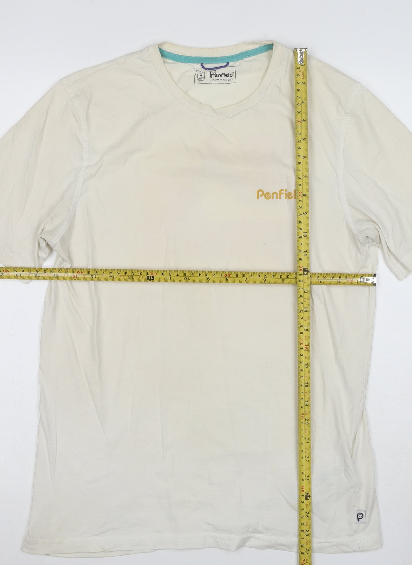 Penfield Men's Beige Graphic Print Cotton T-Shirt Size S