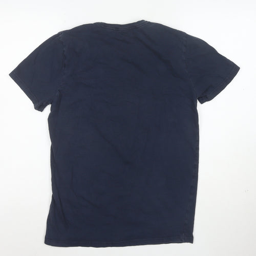Oakley Men's Blue Slim Fit Graphic Cotton T-Shirt M