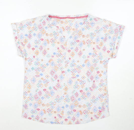 The Edinburgh Woollen Mill Women’s Multicoloured Linen Blend Tunic Blouse S