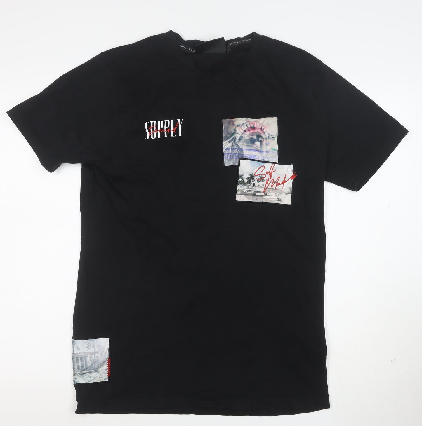 Supply & Demand Men's Black XL Graphic Print Crew Neck T-Shirt