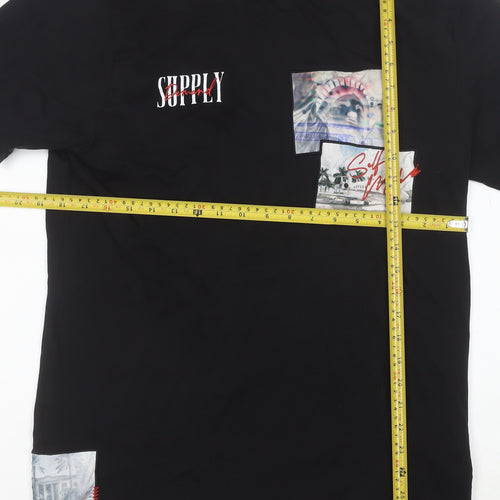 Supply & Demand Men's Black XL Graphic Print Crew Neck T-Shirt