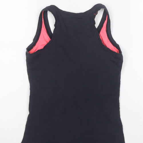 ELLE SPORT Women's Black Racerback Tank Top Size 10 Slim Fit