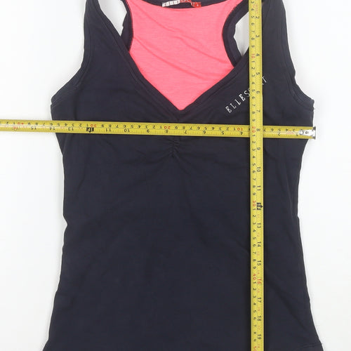 ELLE SPORT Women's Black Racerback Tank Top Size 10 Slim Fit