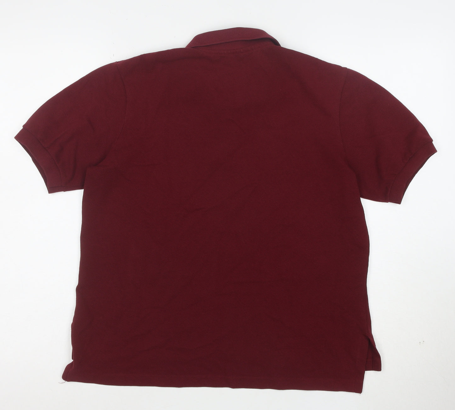 Lands’ End Women’s Red Polo Shirt Size S 100% Cotton Classic Fit
