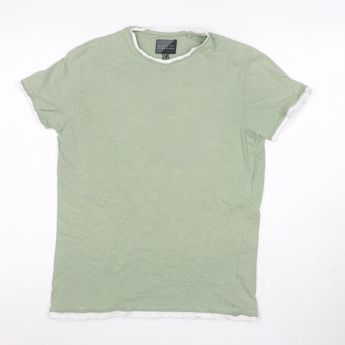 Broken Standard Men's Green Crew Neck Short Sleeve T-Shirt Size M