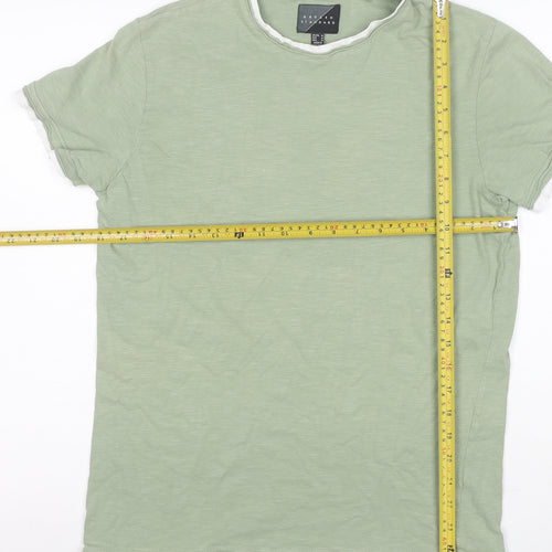 Broken Standard Men's Green Crew Neck Short Sleeve T-Shirt Size M