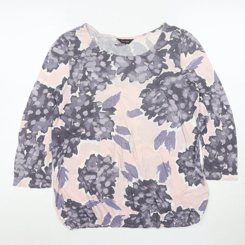 Next Easy Light Women's Multicoloured Floral Jersey Blouse Size 10