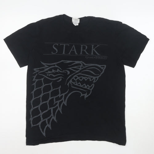 Game of Thrones Women's Black House Stark T-Shirt Size M