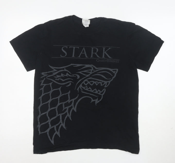 Game of Thrones Women's Black House Stark T-Shirt Size M